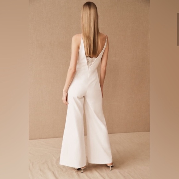 Anthropologie Bhldn Sachin & Babi Carrie Bridal White Jumpsuit Size 2 New - Picture 5 of 10